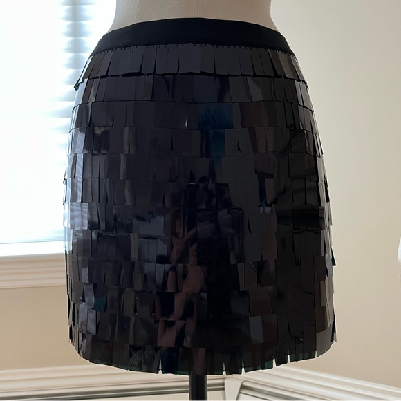 DKNY Black Rectangular Paillette Embellished Stretch Mini Skirt—NWT - Picture 3 of 14